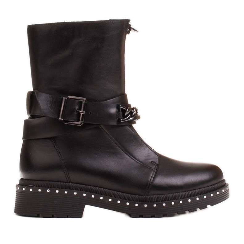 Marco Shoes Marco 1262B botas de montaña para mujer con cadena, Glany negro