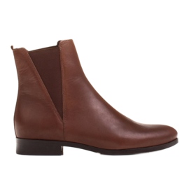 Marco Shoes Marrón 1284B Marco botas planas marrones con goma