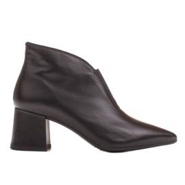 Marco Shoes Botines 1460B slim de piel negra con parte superior de goma negro