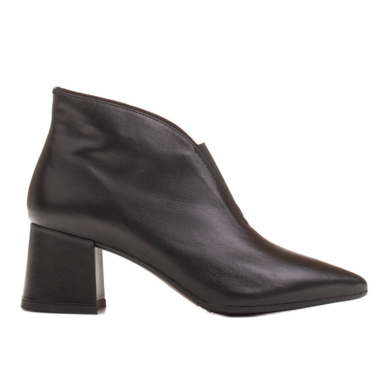 Marco Shoes Botines 1460B slim de piel negra con parte superior de goma negro