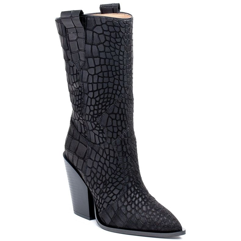 Marco Shoes Marco boots 1408K botas vaqueras con motivo animal negro Marco Shoes Marco boots 1408K botas vaqueras con motivo animal negro