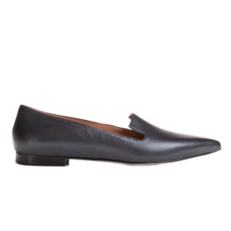 Marco Shoes Lords de piel flor lisa grafito gris
