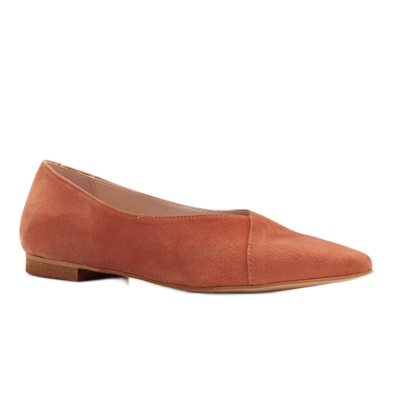 Marco Shoes Bailarinas de albaricoque ante natural naranja