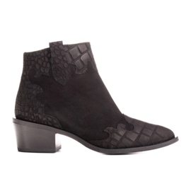 Marco Shoes Botas negras de ante natural sin aislamiento negro