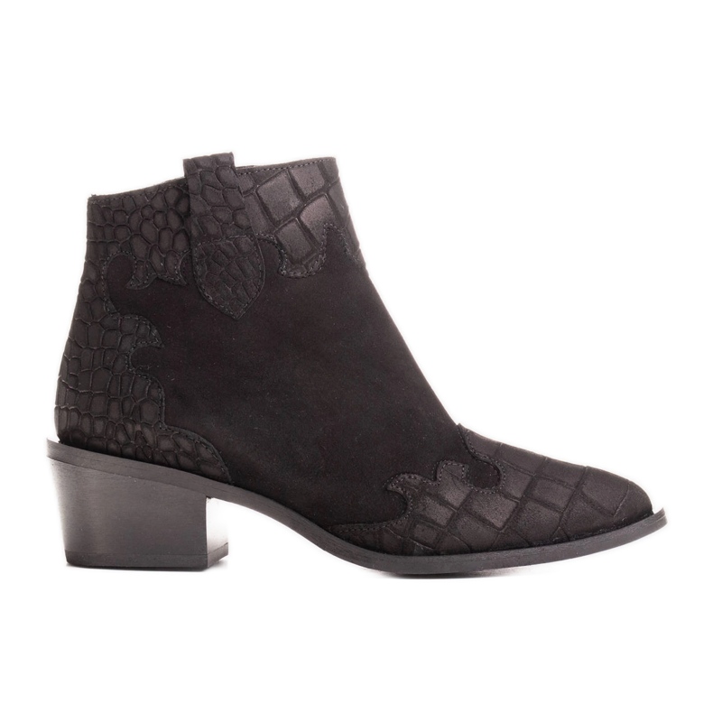 Marco Shoes Botas negras de ante natural sin aislamiento negro