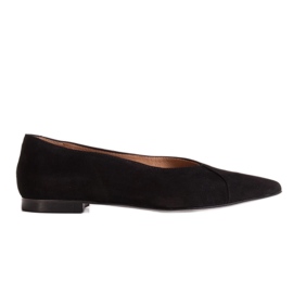 Marco Shoes Bailarinas negras ante natural negro