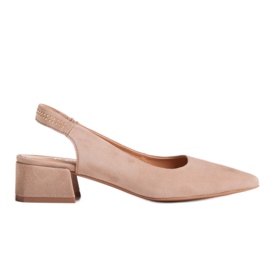 Marco Shoes Sandalias de ante beige con chorros decorativos