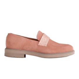 Marco Shoes Zapatos cómodos 1813P rosa empolvado con inserto metálico rosado