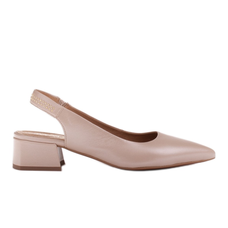 Marco Shoes Sandalias beige con chorros decorativos en piel flor