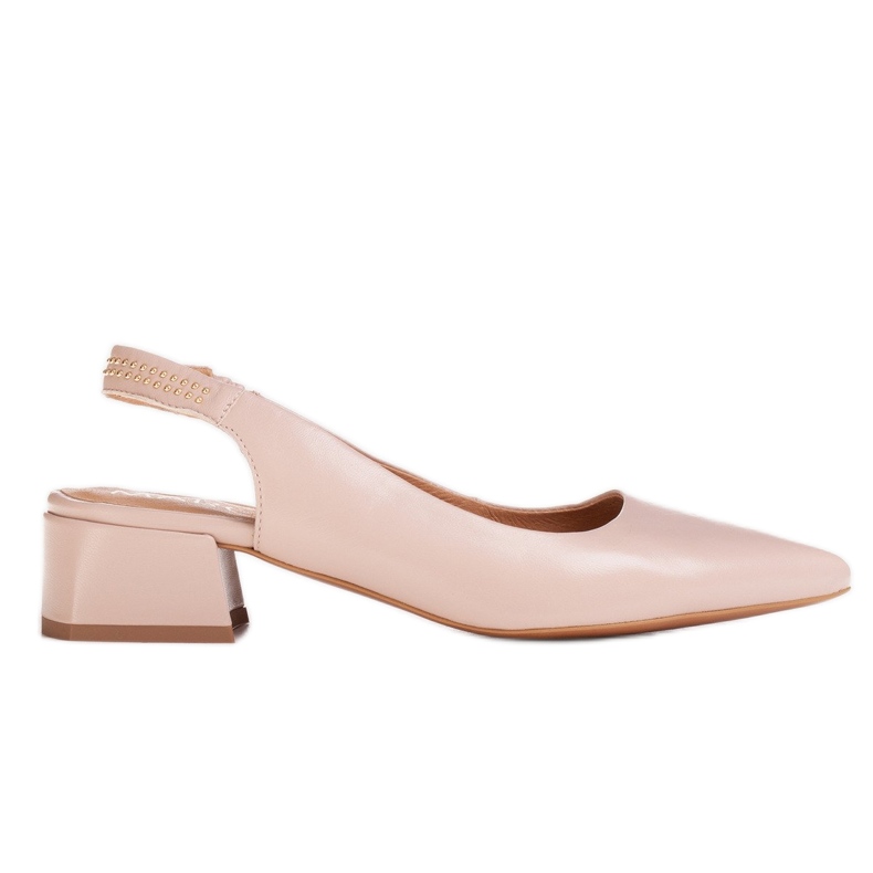 Marco Shoes Sandalias beige con chorros decorativos en piel flor