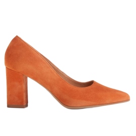 Marco Shoes Salón naranja de gamuza natural Marco Shoes Salón naranja de gamuza natural