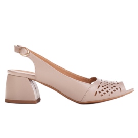 Marco Shoes Sandalias beige con perforacion