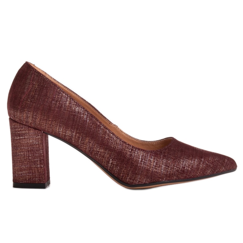 Marco Shoes Salón granate 1527P de ante natural rojo