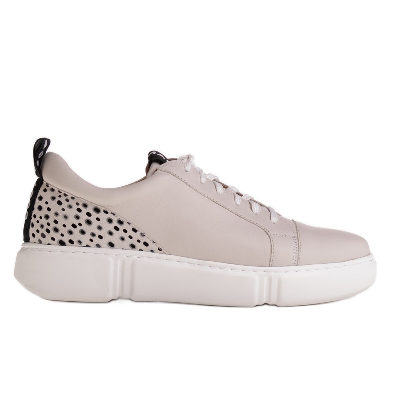 Marco Shoes Zapatillas beige con el logo de Marco en el talón
