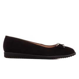 Marco Shoes Bailarinas piel ante negro