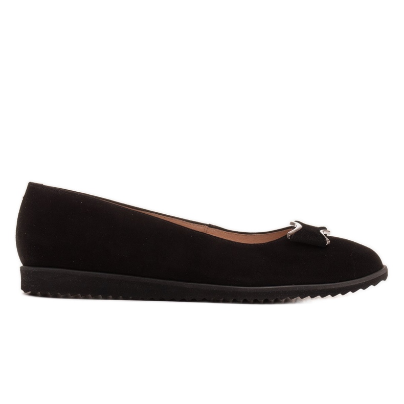 Marco Shoes Bailarinas piel ante negro