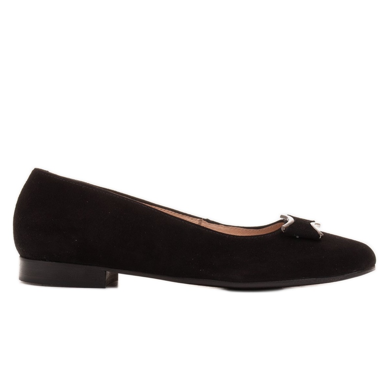 Marco Shoes Bailarinas piel ante negro