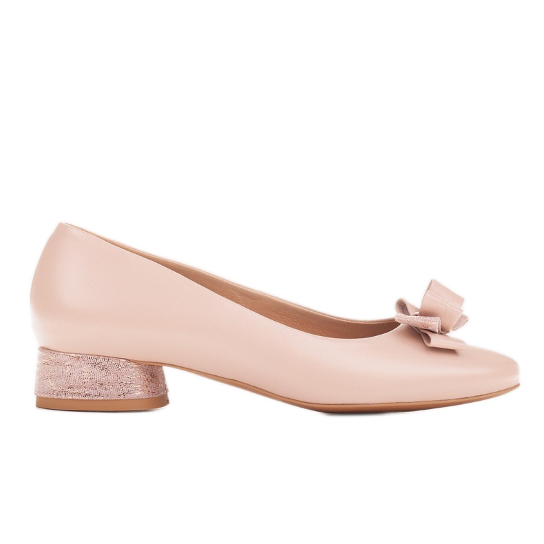 Marco Shoes Elegantes bailarinas rosas 1811P con lazo rosado