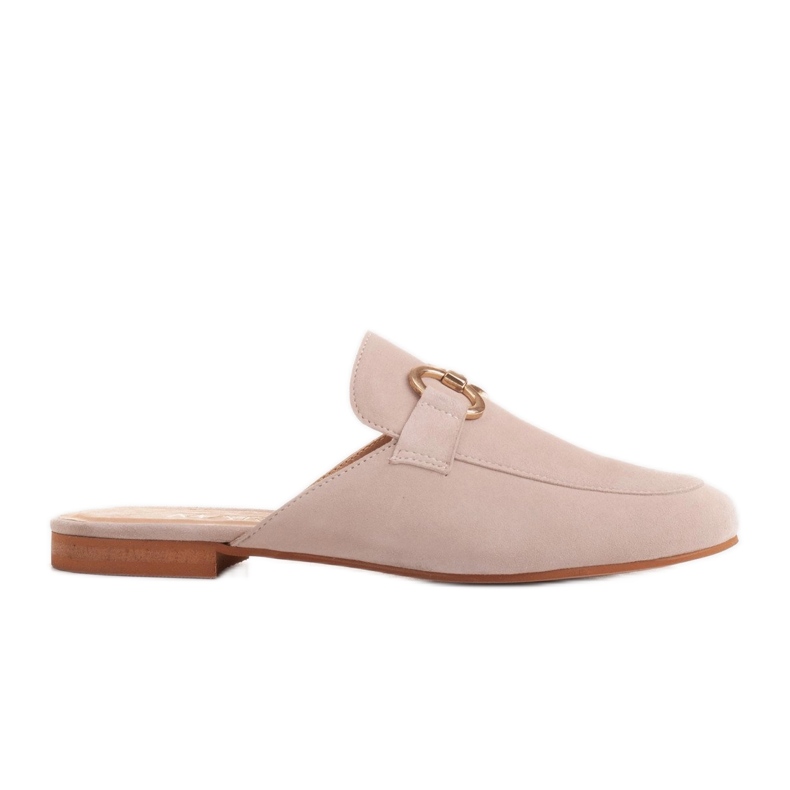 Marco Shoes Zapatillas de mujer de ante con adorno beige