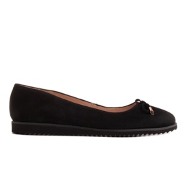 Marco Shoes Bailarinas negras ante natural negro