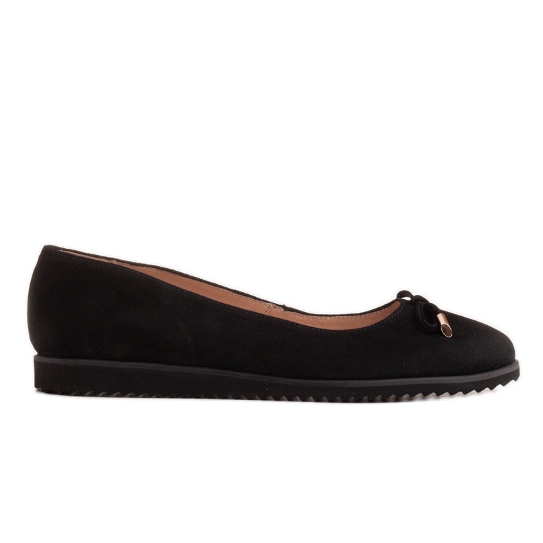 Marco Shoes Bailarinas negras ante natural negro