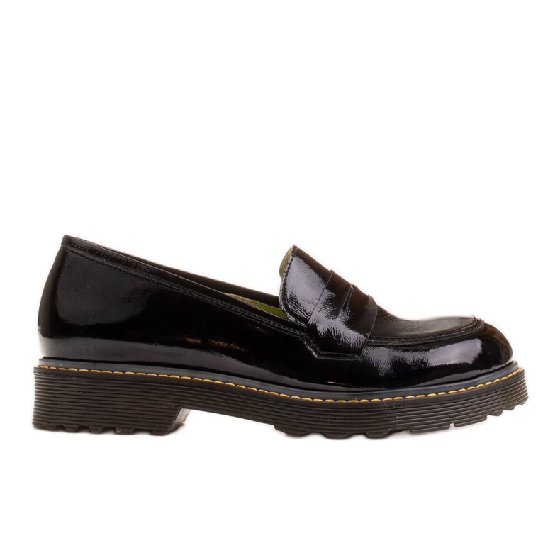 Marco Shoes Zapatos de mujer negros sobre un fondo transparente grueso