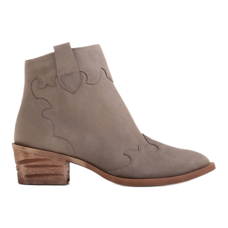 Marco Shoes Botas grises de ante natural sin aislamiento