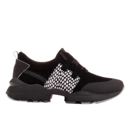 Marco Shoes Zapatillas deportivas de ante natural de alta calidad negro