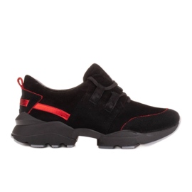 Marco Shoes Zapatillas deportivas de ante natural de alta calidad negro