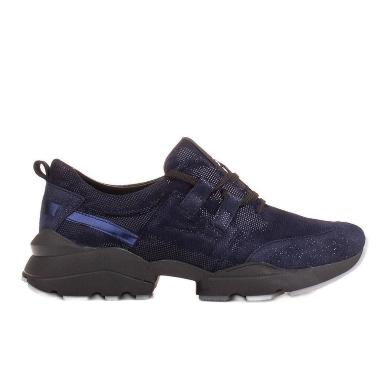 Marco Shoes Zapatillas deportivas de ante natural de alta calidad azul