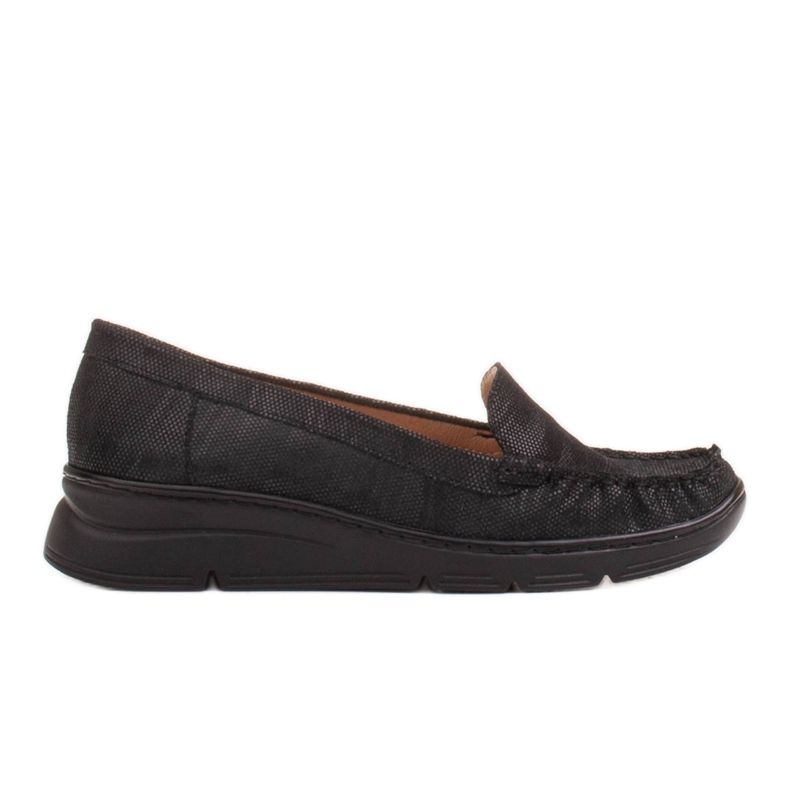 Radoskór Zapatos cómodos de mujer negros para un pie más ancho