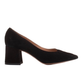 Marco Shoes Zapatos de salón 1434P elegantes de ante negro