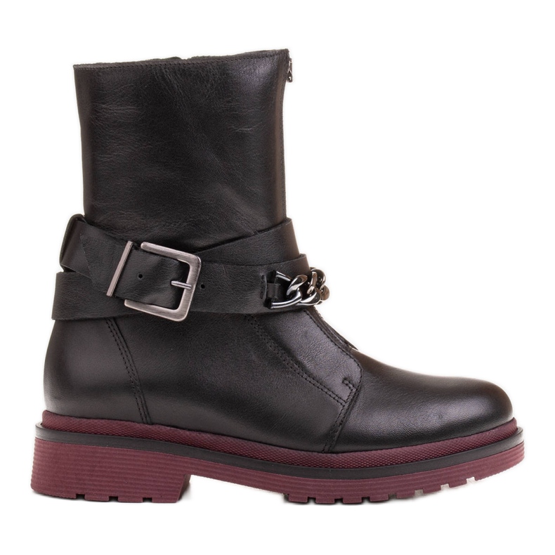 Marco Shoes Marco 1262B botas de montaña para mujer con cadena, Glany negro