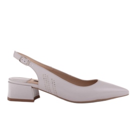 Marco Shoes Sandalias elegantes con chorros en el lateral gris