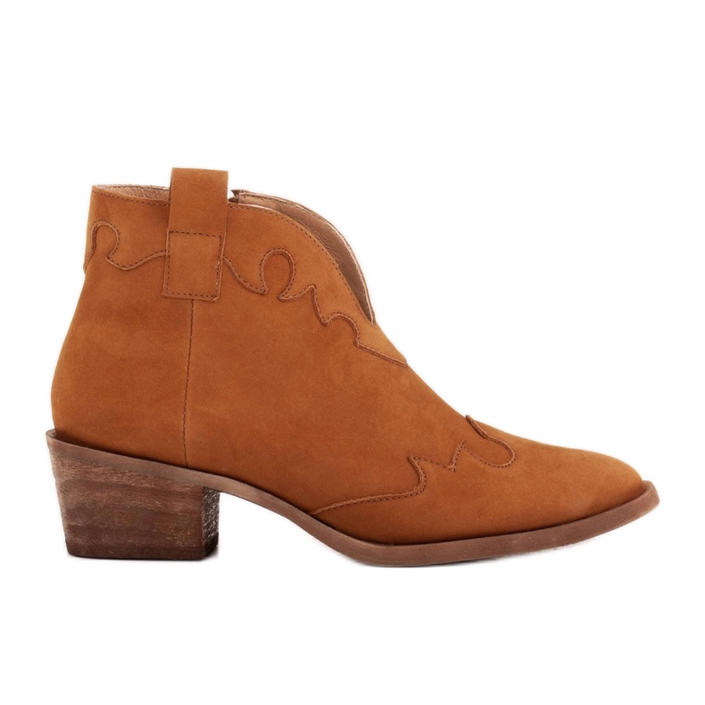 Marco Shoes Botas sin aislamiento con inserciones onduladas y de ante marrón Marco Shoes Botas sin aislamiento con inserciones onduladas y de ante marrón
