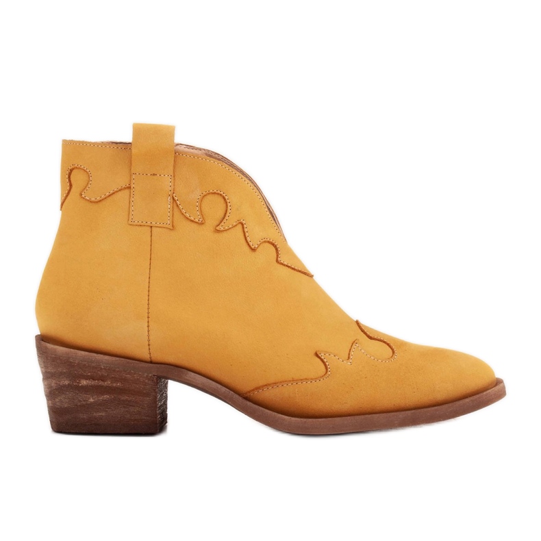 Marco Shoes Botas sin aislamiento con inserciones onduladas y de ante marrón amarillo