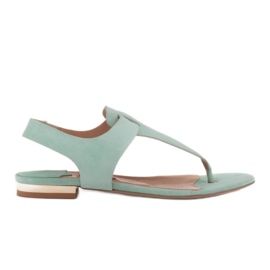 Marco Shoes Sandalias de piel natural en color menta verde
