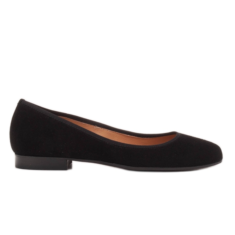Marco Shoes Bailarinas de mujer Marco fabricadas en ante natural de alta calidad negro