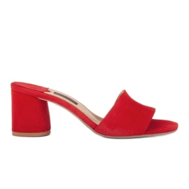 Marco Shoes Zapatillas de mujer Marco de ante natural rojo