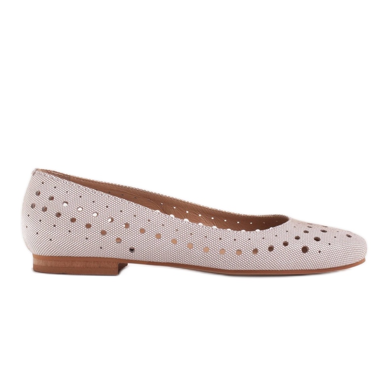 Marco Shoes Bailarinas de mujer con perforaciones en la parte superior beige Marco Shoes Bailarinas de mujer con perforaciones en la parte superior beige