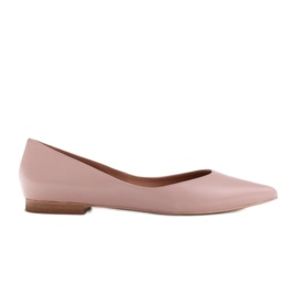 Marco Shoes Bailarinas de mujer con laterales bajos rosado
