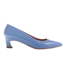 Marco Shoes Bombas elegantes con tacones bajos azul