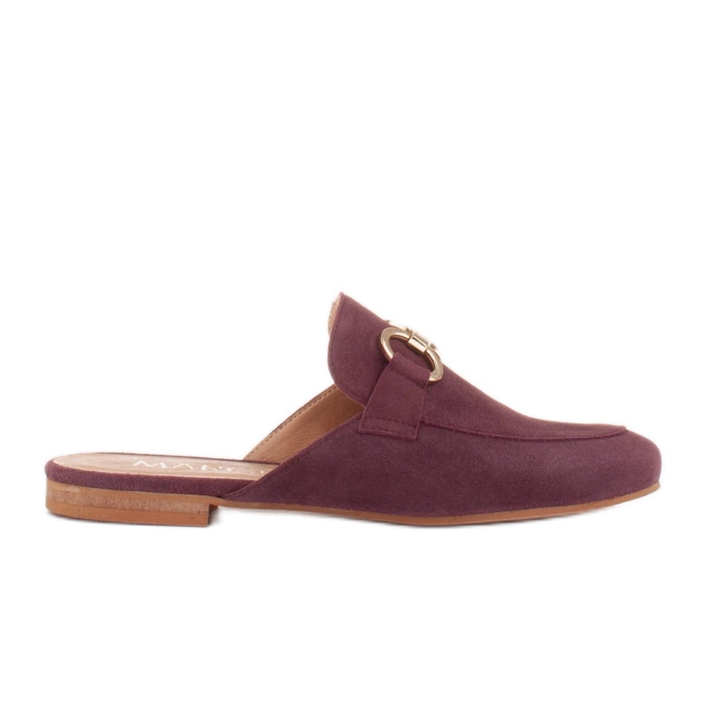 Marco Shoes Zapatillas de mujer de ante con adorno rojo multicolor