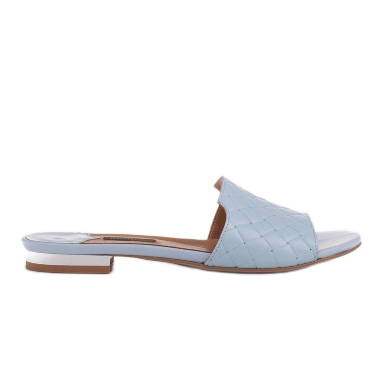Marco Shoes Zapatillas de mujer elegantes fabricadas en piel repujada azul
