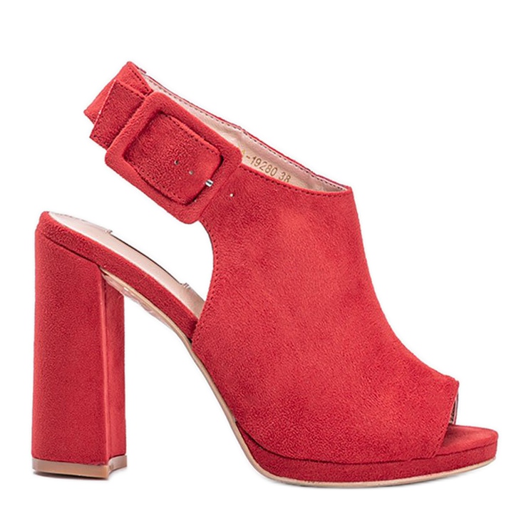 Sandalias de caña rojas de Little Italy rojo