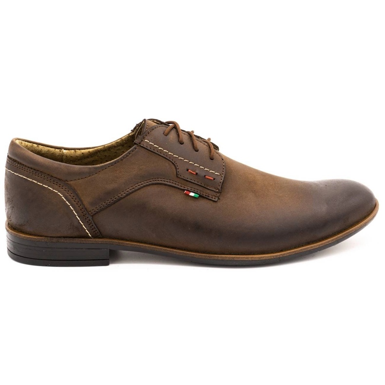 Zapatos de hombre de piel Olivier 305GT marrón