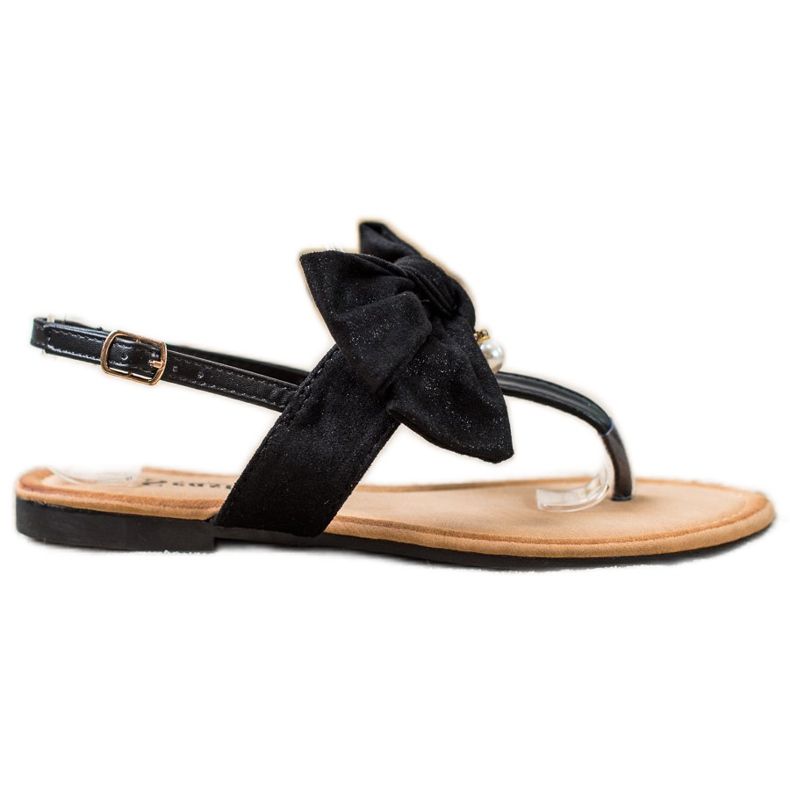 Seastar Sandalias elegantes con un lazo negro Seastar Sandalias elegantes con un lazo negro