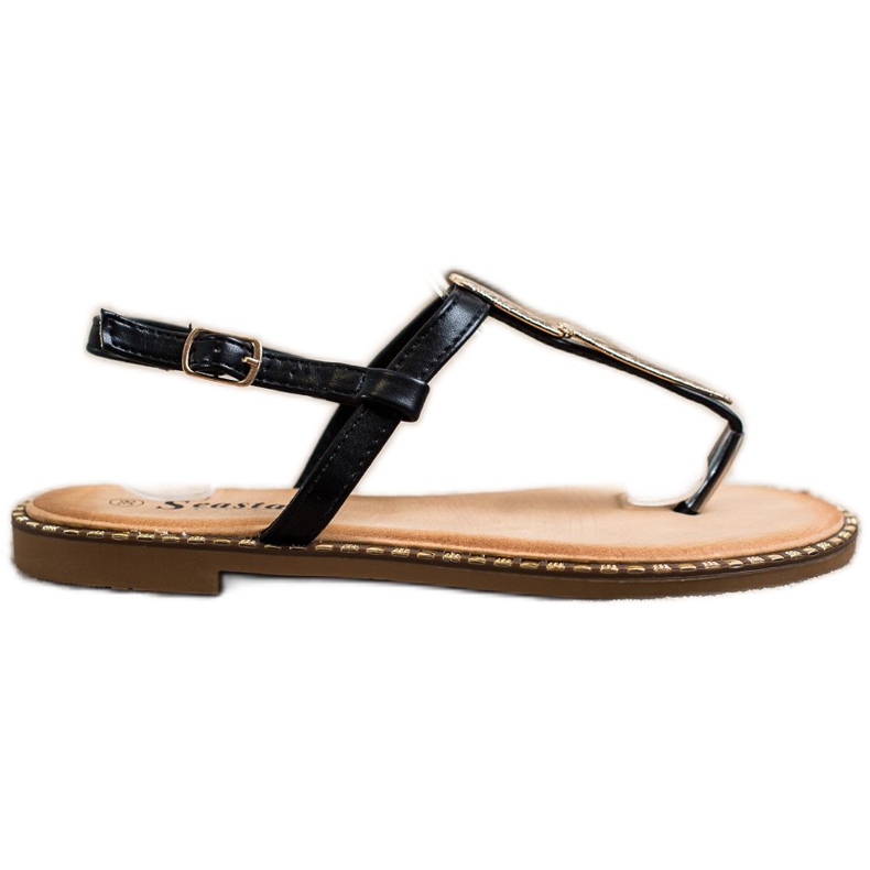 Seastar Sandalias Chanclas Con Adorno negro