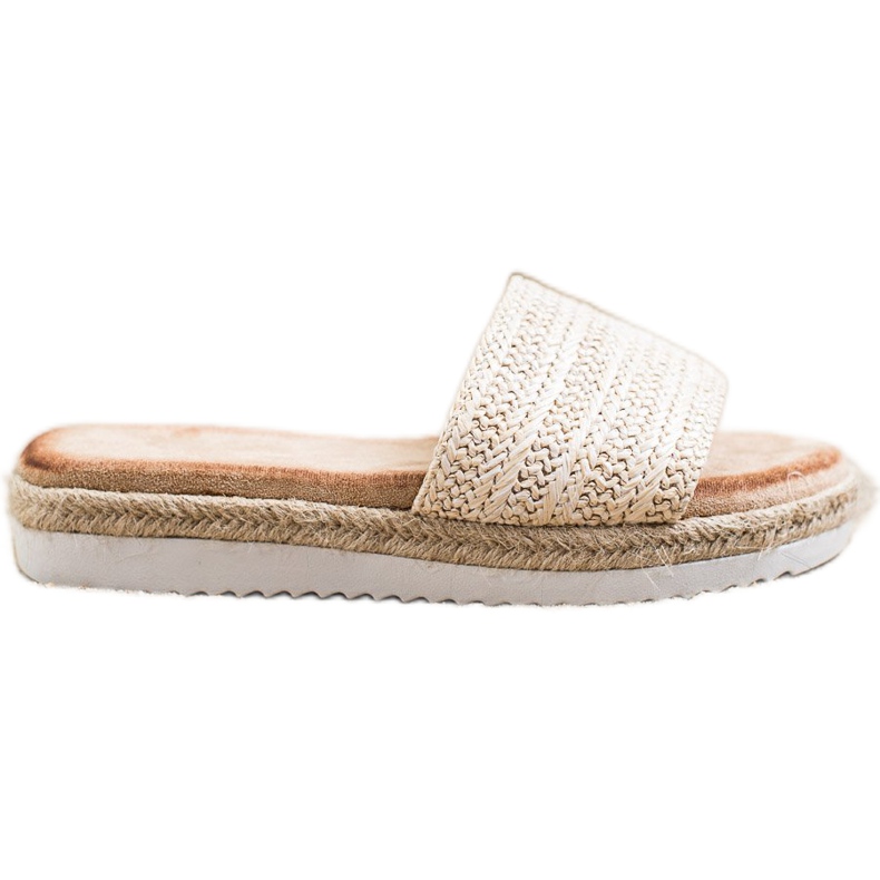 SHELOVET Pantuflas Alpargatas En La Plataforma beige