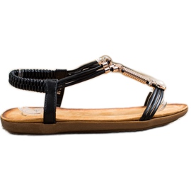 SHELOVET Sandalias elegantes con banda elástica negro SHELOVET Sandalias elegantes con banda elástica negro